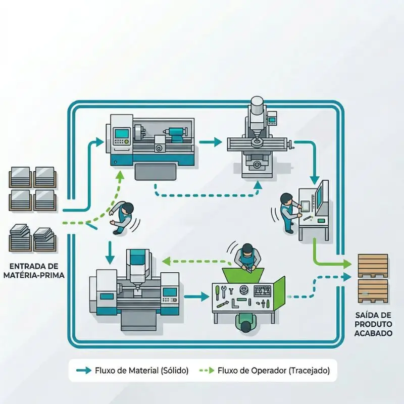 Arranjo físico celular